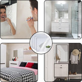 Je ontvangt 4 stuks zelfklevende spiegels, 20 x 20 cm (dikte: 2 mm)