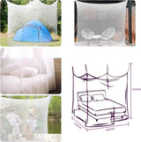 Klamboe tweepersoonsbed (65 x 250 x 1250 cm) - Verbeter je slaapgevoel met een muggennet baldakijn voor queensize bedden, kinderbed en volwassen bedden. (vierkant zonder deur)