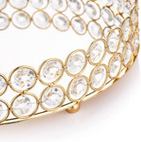 spiegelend decoratief metalen dienblad, kaarsenhouder, slang cupcake dienblad, tafelblad, fruitdienblad, cosmetica/sieradenorganisator, rond