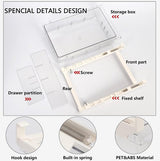 Koelkastorganizer, doorzichtige koelkastopbergdoos, uittrekbare instelbare koelkastbox met handvat, koelkastlade-organizer voor koelkast, kasten, voorraadkast