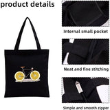 Herbruikbare boodschappentassen, katoenen boodschappentas, herbruikbare draagtas, zwarte schoudertas (35 x 30 cm), zwart