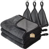 Droogdoeken, douche, set van 3 microvezeldoeken, droogdoek, pluis- en streepvrij, extreem absorberend, microvezeldoeken, handdoeken, 40 x 60 cm, voor verschillende gelegenheden