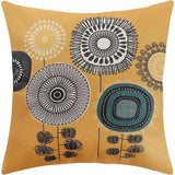 Kussensloop 45 x 45 cm, boho-kussenslopen, set van 4, decoratieve kussenslopen voor bank, kantoor, auto, slaapkamer, thuis, decoratie (bloemen-linnen)