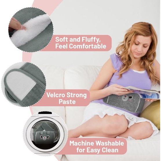 Heetwaterkruikriem, 1 liter warmwaterkruik met zachte taillehoes,