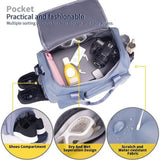 35L damessporttas opvouwbare reistas met schoenenvak en natvak, waterafstotend weekendtas gym reistas handbagage trainingstas voor dames heren blauw