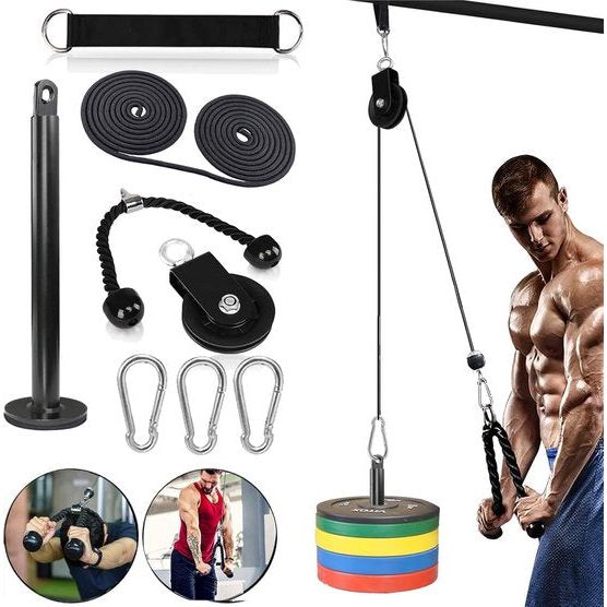Fitness Professioneel Kabel Machine-Systeem Kabeltrek Fitness Thuis Gym Triceps Fitnessapparaat voor Vrouwen Mannen LAT Bar Fitness Trainingsapparatuur