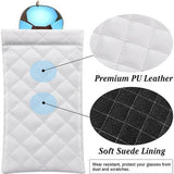 Brillenkoker, 2 stuks draagbare zonnebrillen etui met kliksluiting brillenkoker zachte bril beschermhoes leesbrillenetui voor dames met reinigingsdoekje