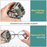 Brillenkoker, 2 stuks draagbare zonnebrillen etui met kliksluiting brillenkoker zachte bril beschermhoes leesbrillenetui voor dames met reinigingsdoekje