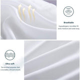 Dekbed, 155 x 220 cm, 4 seizoenen, doorgestikt dekbed 300 g/m², microvezel, 155 x 220 cm, super zachte deken, slaapdeken, ademend, 155 x 220 cm, wit