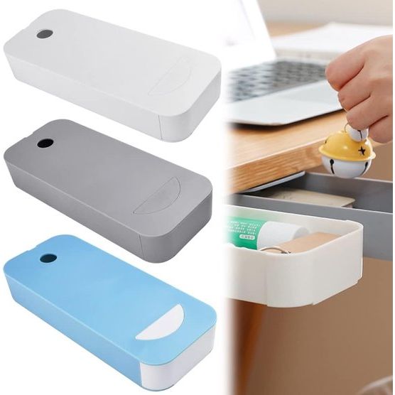 3 kleuren lade onder bureau behange lade-organizer ladebox verborgen onderbouw lade bureau wit pennenbox bureauorganizer voor kantoor board thuis