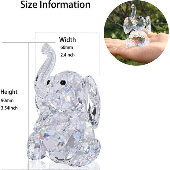 Kristal Olifant figuren Collectibles Glas Dierenfiguur voor tafeldecoratie