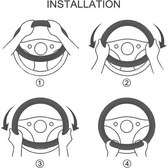 Auto Stuurhoes Stuurwielbeschermer Stuurhoes Microfiber Leer Universeel 37-38cm/15" Antislip Ademend Duurzaam (Beige)