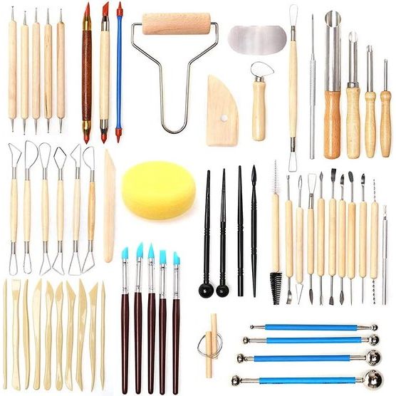 61-delige keramische gereedschappen Clay Sculpting Set, Polymeer Clay Tools Clay Sculpting Tools, Aardewerk Carving Tools voor Graveren Modellering Embossing Moulding Art