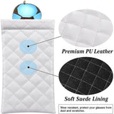 Brillenkoker, 2-delige zonnebrillenkoker met kliksluiting voor dames heren meisjes, draagbare brilorganisator voor brillen leesbril zwembril blauwe lichtbril - wit + blauw