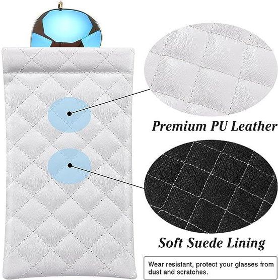 Brillenkoker, 2-delige zonnebrillenkoker met kliksluiting voor dames heren meisjes, draagbare brilorganisator voor brillen leesbril zwembril blauwe lichtbril - wit + blauw