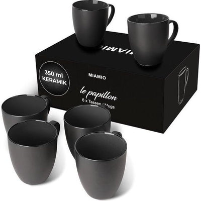 Bellatio Design Koffie mokken/bekers Auxerre - 12x - keramiek - mediterrane kleuren - 370 ml | Fun en Feest