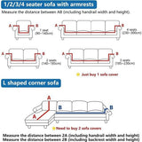 Sofa Cover, Sofa Protector, Sofa Cover 2 Seater, Sofa Cover, Waterproof Stretch Sofa Cover, Throw, Universal Couch Cover, Corner Sofa for L Shape, Requires Two Couch Covers (2-Seater, Dark