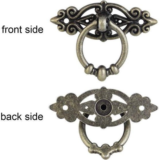 10 stuks meubelgrepen, messing, deurgrepen, vintage, kastgrepen, ladegrepen, antieke meubelknoppen met 20 schroeven, voor commode, meubels, kast, kledingkast