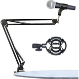 Microfoonstandaard, microfoonarmsteun, microfoon, bureau, gamingtafel met microfoonhouder, anti-vibratie, 360 graden opslag, maximaal 3 kg
