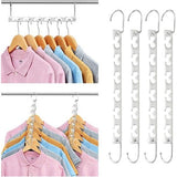 Kleerhanger Ruimtebesparend Metaal Magic Magic Hangers Antislip Closet Organizer Garderobe voor broeken, jeans, pakken en jurken (set van 6)