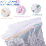 9 stuks wasnet voor wasmachine, waszak, waszak, extra grote waszak 50 x 40 cm met ritssluiting, wasnet groot, waszak geschikt voor jassen, bh, jeans, schoenen