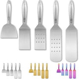 BBQ-barbecuebestekset, 5-delig, barbecue-accessoires, roestvrijstalen handgreep met bakliet, montagegrillgereedschap, niet smelten, niet pellen en hittebestendig