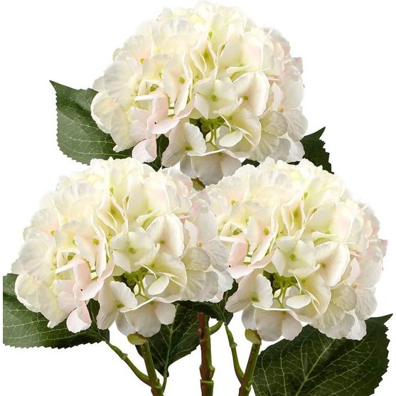 Artificial Hydrangea, Artificial Hydrangea, Artificial Plant with Waterproof Stem, Length 53 cm, for Flower Arrangement, Bouquets, Flower Arrangements, Decoration, Pack of 3