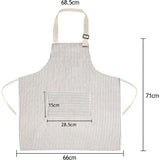 Keukenschort, 2 stuks verstelbaar schort met 2 zakken, machinewasbaar, kleurecht schort voor mannen en vrouwen, keuken, restaurant, café