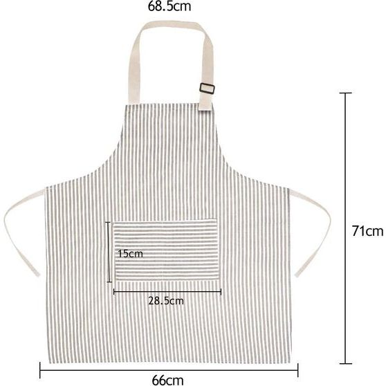 Keukenschort, 2 stuks verstelbaar schort met 2 zakken, machinewasbaar, kleurecht schort voor mannen en vrouwen, keuken, restaurant, café