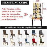 Stoelhoezen 6 stuks universele stoelhoezen stretch set van 6 moderne stoelhoezen schommelstoelen elastische duurzame stoelhoezen voor eetkamer banketdecoratie, gele bladeren