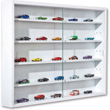 collector showcase hanging showcase wall shelf glass showcase wall showcase hanging shelf showcase MDF white WxHxD: 80 x 60 x 9.50 cm
