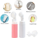 Siliconen reisflessenset met labels, 5 stuks lekvrije reiscontainers en toiletartikelenset voor shampoo crème conditioner lichaamsverzorging, BPA-vrij en TSA getest 90ml & 60ml