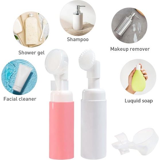 Siliconen reisflessenset met labels, 5 stuks lekvrije reiscontainers en toiletartikelenset voor shampoo crème conditioner lichaamsverzorging, BPA-vrij en TSA getest 90ml & 60ml