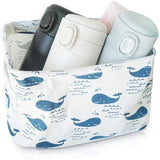 luiertafel organizer, 4 stuks opbergmand voor kinderen, stoffen opbergmanden, opbergdoos, met 2 handgrepen aan beide zijden, linnen en stoffen dozijn (20 x 14 x 15,5 cm)