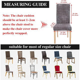 Jaotto - Universele stoelhoezen, stretch stoelhoezen - set van 6 moderne stoelhoezen - elastische duurzame stoelhoezen voor eetkamer decoratie - Scandinavisch, 6 stuks