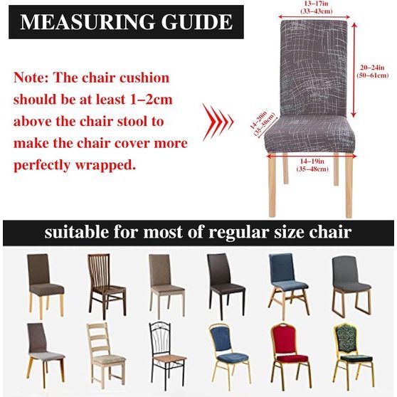 Jaotto - Universele stoelhoezen, stretch stoelhoezen - set van 6 moderne stoelhoezen - elastische duurzame stoelhoezen voor eetkamer decoratie - Scandinavisch, 6 stuks