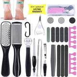 23 in 1 pedicure set professionele pedicure kit roestvrij staal manicure set voetvijl eeltverwijderaar eelttrasp eeltverwijdering, voor heren, dames, salon en thuis voetverzorging