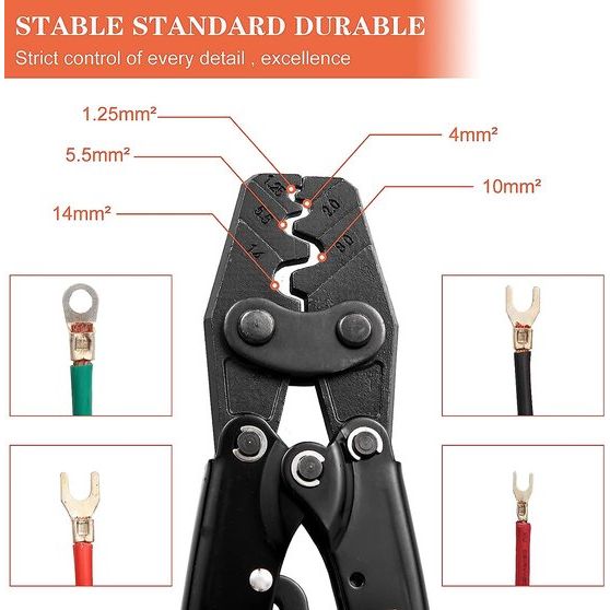 Geïsoleerde Elektrische Connector Krimptang Ratel Draad Crimper, Krimptang, Ratchet Terminals Crimper, Draad Krimptang