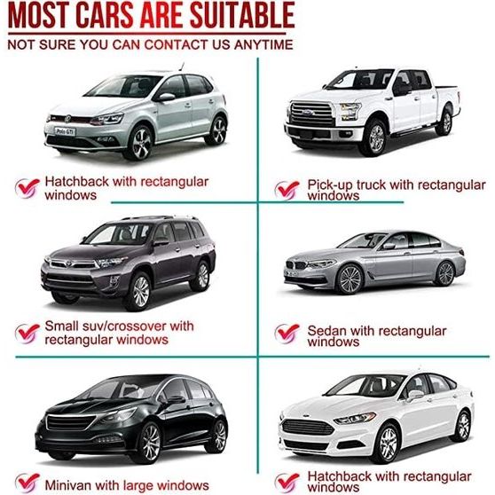 Universele zonneklep, autonet, zonwering voor baby's met gecertificeerde UV voor zijruiten, mesh-materiaal, beschermt passagiers, kinderen en huisdieren (XL)