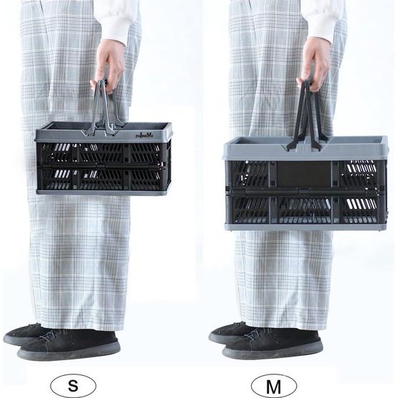 Boodschappenmand, plastic, optional vouwdoos, small, 19 liter, 38 x 25 x 20 cm, geschikt voor keuken, badkamer, kantoor, slaapkamer, klaslokaal, kast, lade