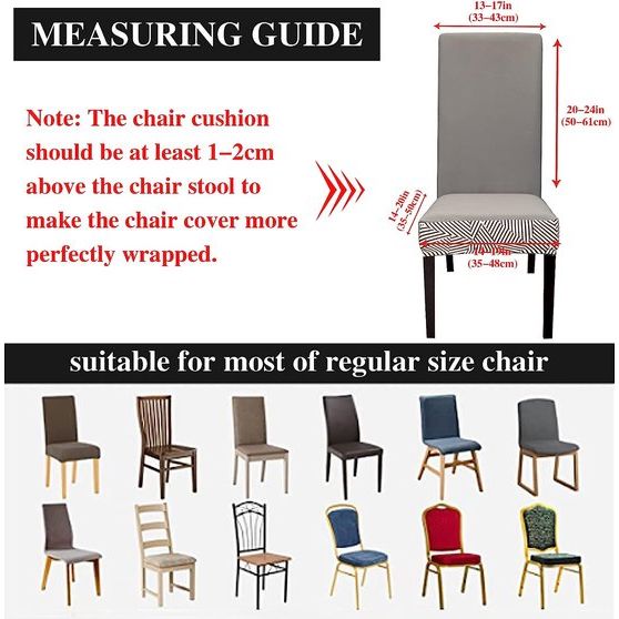 6 stuks, universeel, stretch, set van 6, moderne, elastische duurzame stoelhoezen voor eetkamer, banket, decoratie, camelstrepen