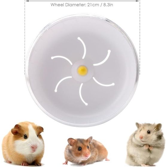 Hamster loopwiel, 8,3 inch stil spinnerwiel voor kleine huisdieren voor muizen Chinchilla cavia hamster