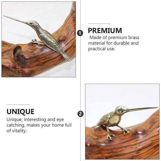 Kolibri figuren messing vogel sculpturen tafel vogel beelden desktop metaal kunst decoratie voor woonkamer slaapkamer kantoor kasten brons 1