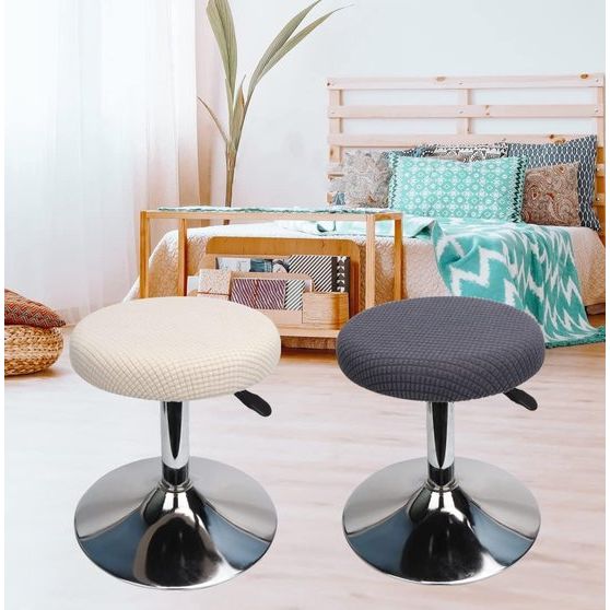 Krukhoes, ronde krukhoes, stretch, kruk, ronde overtrek, beschermer, wasbare ronde draaibare kruk, hoes, grijs, 2 stuks. Krukhoes, ronde krukhoes, stretch, kruk, ronde overtrek, beschermer, wasbare ronde draaibare kruk, hoes, grijs, 2 stuks.