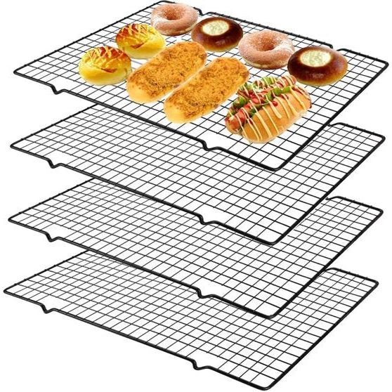 4 stuks afkoelrooster roestvrij staal grillrooster