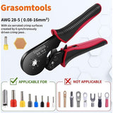 ,Grasomtools SO 16-6 zelfinstellende krimptang en zeskantkrimptang voor 28-5 AWG/0,5-16 mm² adereindhulzen