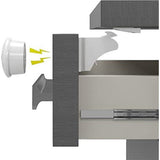 Kinderbeveiliging, babyveiligheid, magnetisch kastslot, onzichtbare kinderbeveiliging voor kast en laden, plakband, zonder boren of gereedschap (4 sloten en 1 sleutel)