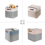 33 x 38 x 33 cm, Storage Boxes, Set of 3 Fabric Storage Cubes for Kallax Shelves, Cupboards