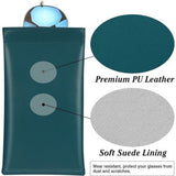 Brillenkoker, 2 stuks draagbare zonnebrillen etui met kliksluiting brillenkoker zachte bril beschermhoes leesbrillenetui voor dames met reinigingsdoekje