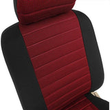 Stoelhoezen, voor autostoelen vooraan, 2 stuks, voor personenauto's, bestelwagens en busjes zonder zij-airbag, universeel, rood
